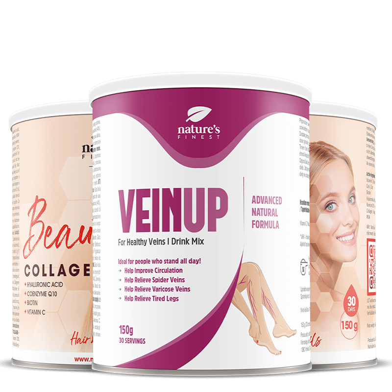 2x Beauty Collagen with Hyaluron + Vein Up GRATIS