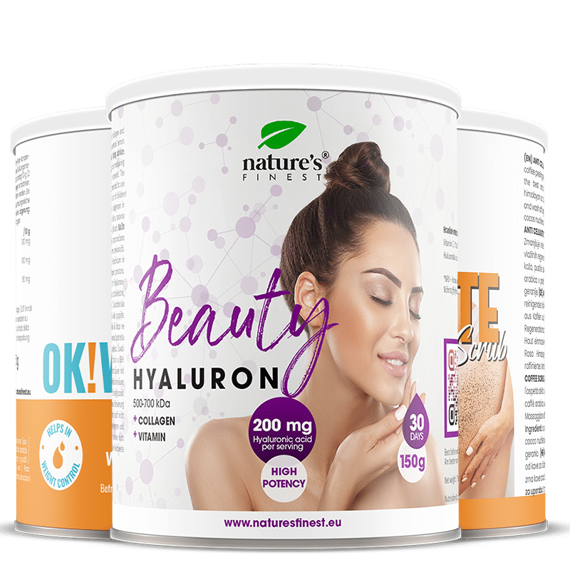 Beauty Hyaluron + OK!WaterOut + Kaffescrub mod cellulite