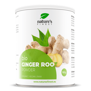 Økologisk pulver af ingefærrod