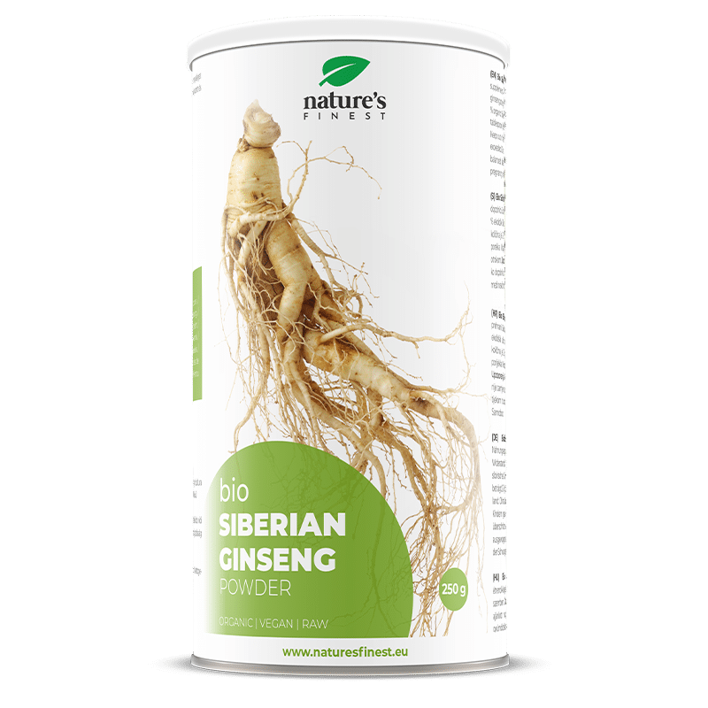 Økologisk sibirisk ginseng i pulverform