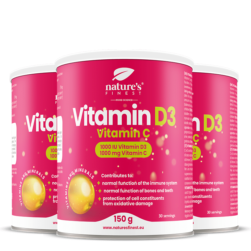 Vitamin D3 + Vitamin C 2+1 GRATIS